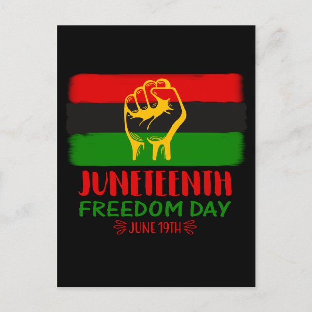 Juneteenth Freedom Day Black History  Postcard (Front)