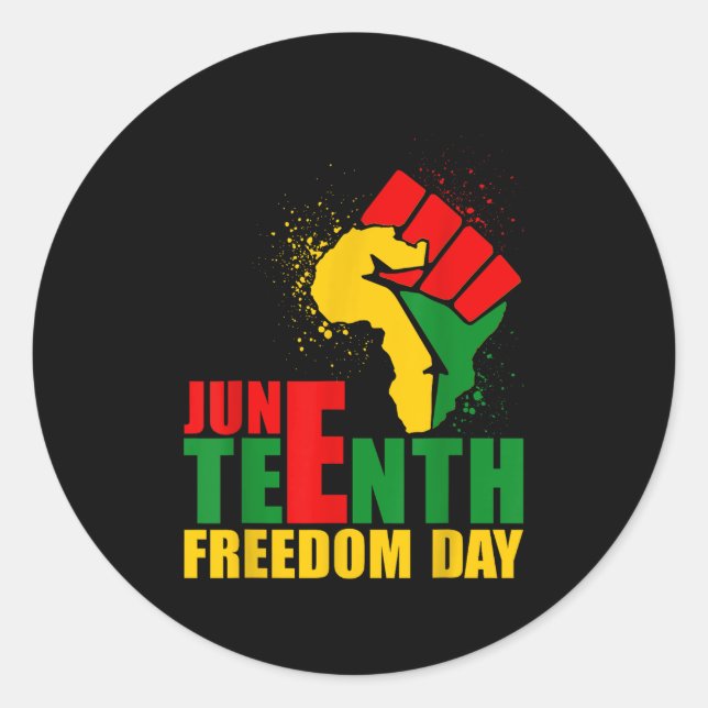 Juneteenth Freedom Day Celebrating Black Freedom S Classic Round Sticker (Front)