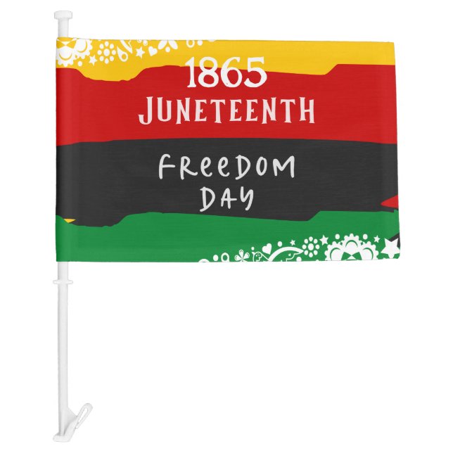 Juneteenth Freedom Day City Celebration Fancy Car Flag (Front)