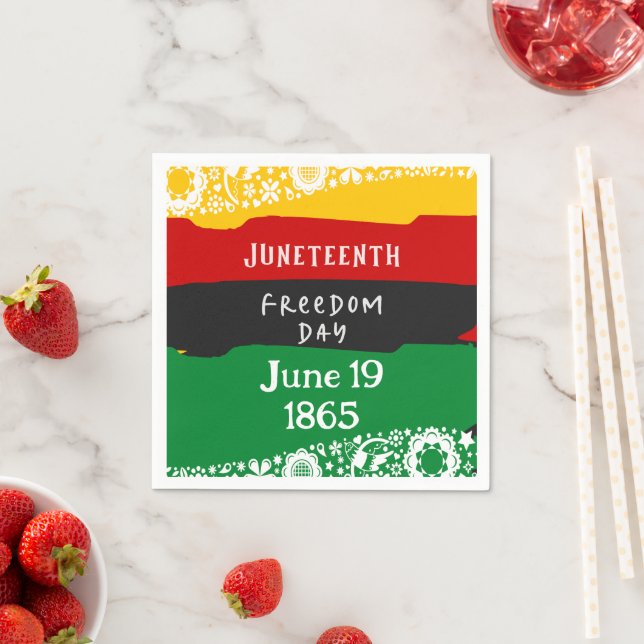 Juneteenth Freedom Day City Celebration Flag Party Napkins (Insitu)
