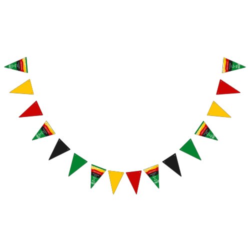 Juneteenth Freedom Day City Celebration Party Bunting Flags