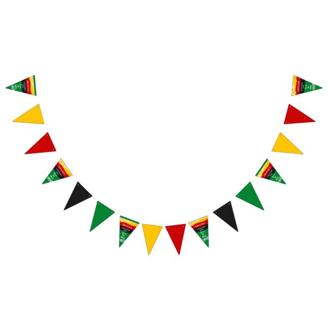 Juneteenth Freedom Day City Celebration Party Bunting Flags (All)