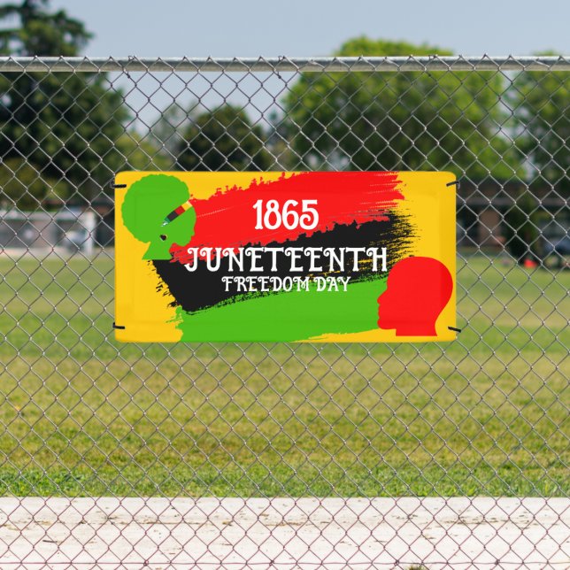 Juneteenth Freedom Day Flag Celebration 1865 Banner (Insitu)
