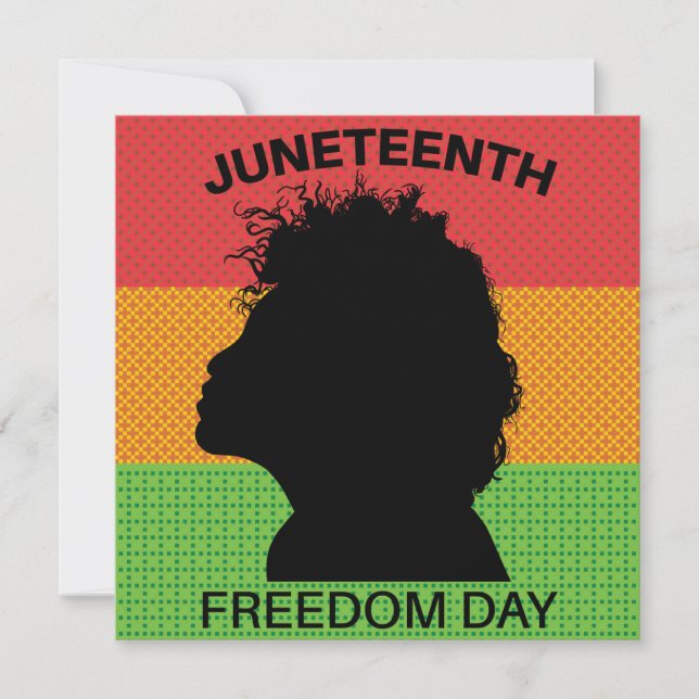 Juneteenth Freedom Day, Flag Pattern Invitation (Front)