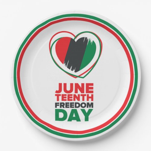 Juneteenth Freedom Day Paper Plates