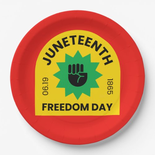 Juneteenth Freedom Day Paper Plates