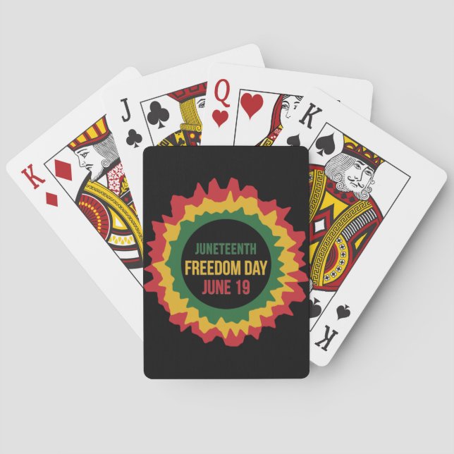 Juneteenth Freedom Liberation June 19th   Poker Cards (Back)