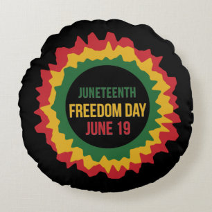 Juneteenth Freedom Liberation June 19th Round Pillow