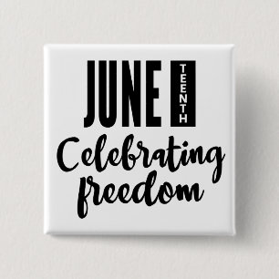 Juneteenth, Freedom of African American. Button