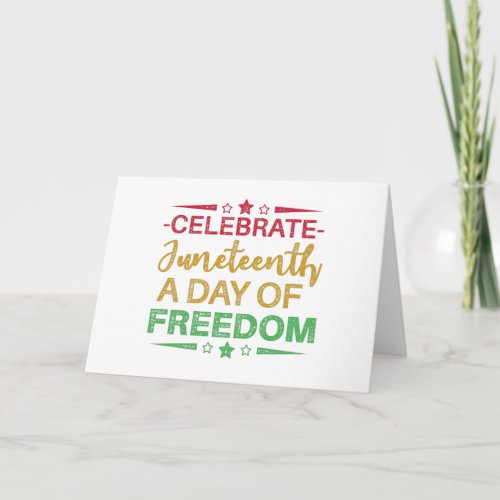 Juneteenth Freedom of African American Card