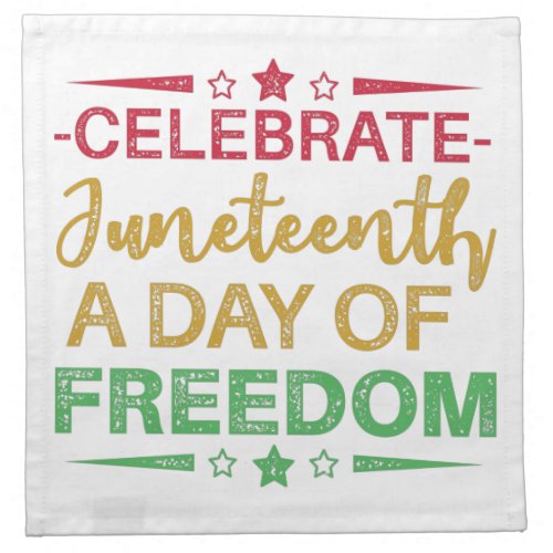 Juneteenth Freedom of African American Cloth Napkin