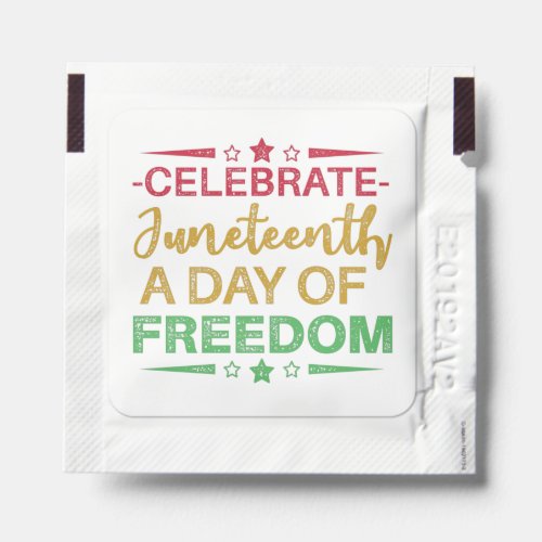Juneteenth Freedom of African American Hand Sanitizer Packet