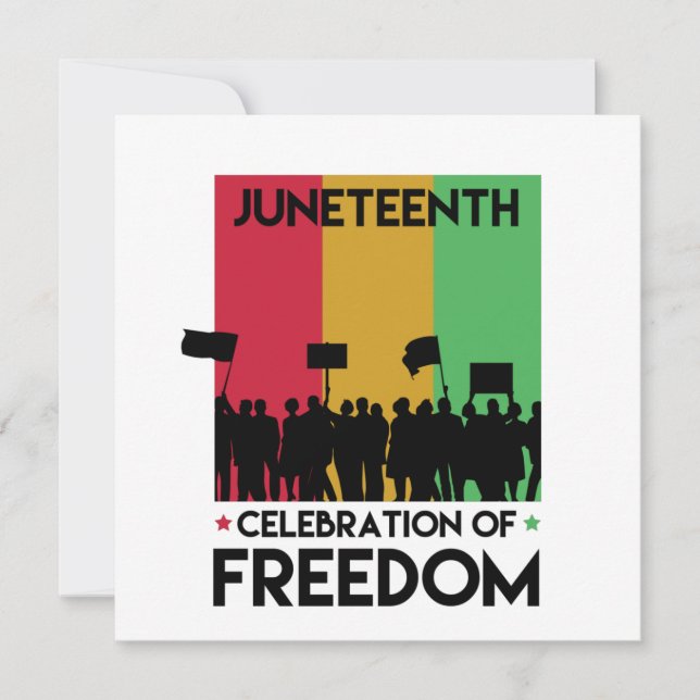 Juneteenth, Freedom of African American. Holiday Card (Front)