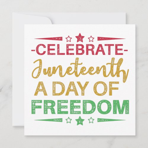 Juneteenth Freedom of African American Invitation