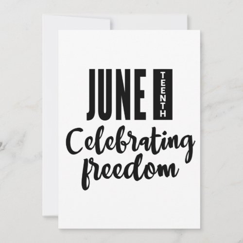 Juneteenth Freedom of African American Invitation