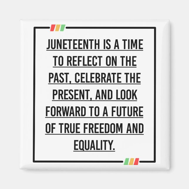 Juneteenth, Freedom of African American. Magnet (Front)