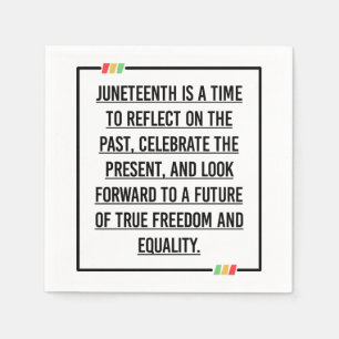 Juneteenth, Freedom of African American. Napkins