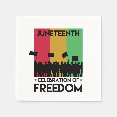 Juneteenth Freedom of African American Napkins