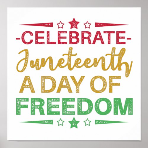 Juneteenth Freedom of African American Poster