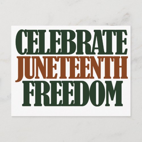 Juneteenth freedom postcard