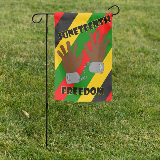 Juneteenth  garden flag (In SItu)
