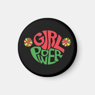Juneteenth Girl Power Red Black Green Throw Pi Magnet