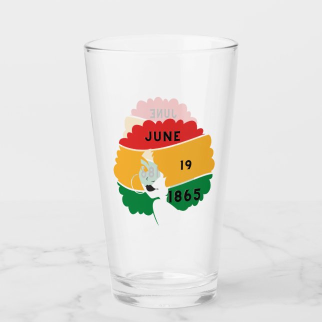 Juneteenth Glass - Afro Woman (Front)