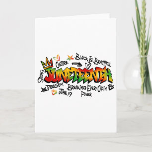 Juneteenth Graffiti African American Black History Card