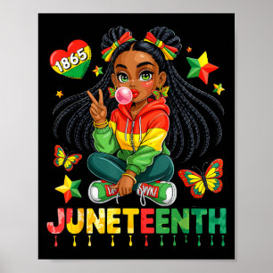 Juneteenth Happy Coquette Birthday 1865 Girls Kids Poster