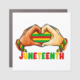 Juneteenth Heart Car Magnet