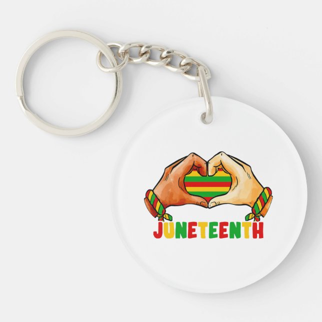 Juneteenth Heart  Keychain (Front)