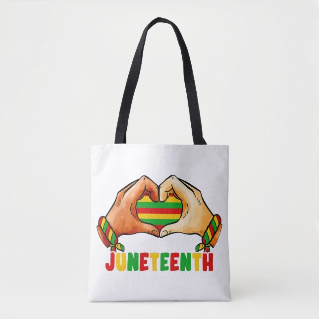 Juneteenth Heart  Tote Bag (Front)