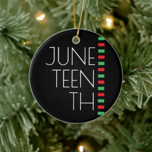 Juneteenth Holiday Ceramic Ornament