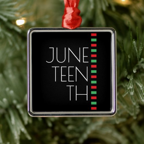 Juneteenth Holiday Metal Ornament