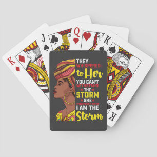 Juneteenth I Am The Storm Melanin Black Girl Poker Cards