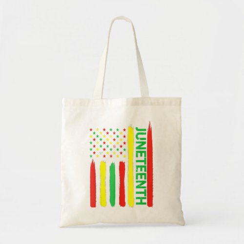 Juneteenth In Flag For Black History Day Black His Tote Bag