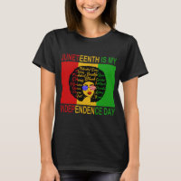 Juneteenth Independence Day Afro Lady Shirt