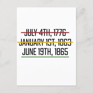 Juneteenth Independence Day Black History Announcement Postcard
