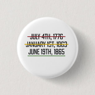 Juneteenth Independence Day Black History Button