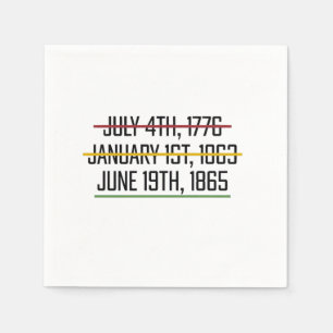 Juneteenth Independence Day Black History Napkins