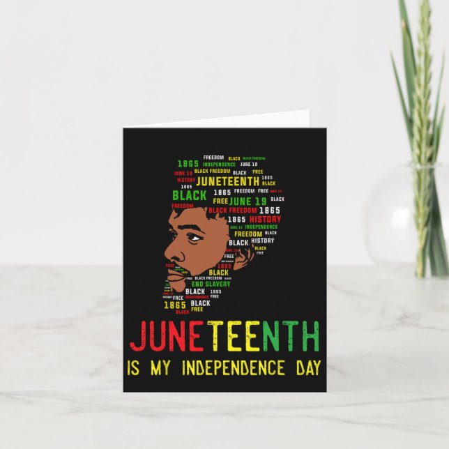 Juneteenth Independence Day Black Men Fathers Day  Card (Front)