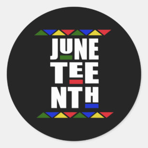 Juneteenth Independence Day Retro Celebration  Classic Round Sticker