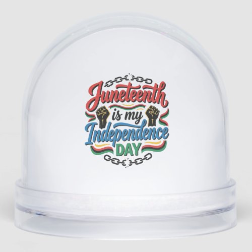 Juneteenth Independence Day Vintage Shirt Design_1 Snow Globe