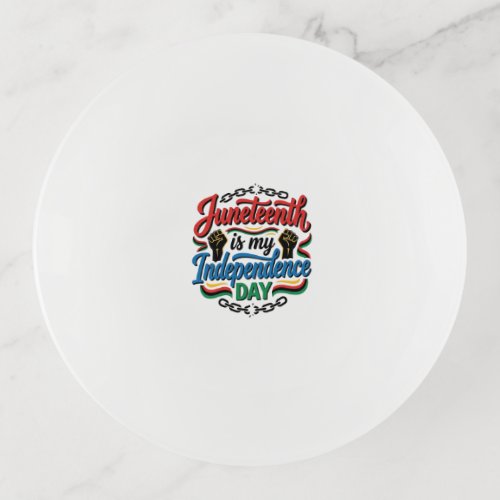 Juneteenth Independence Day Vintage Shirt Design_1 Trinket Tray