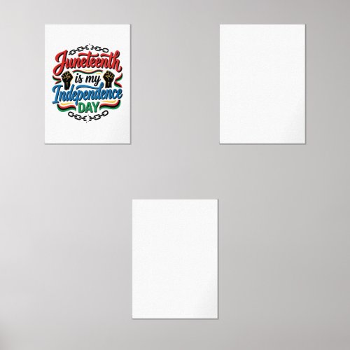 Juneteenth Independence Day Vintage Shirt Design_1 Wall Art Sets