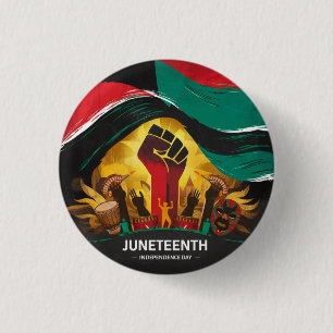 Juneteenth Independence Day Vinyl Button