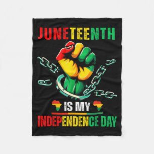 Juneteenth Is Independence Day 1865 Freedom Day Fleece Blanket
