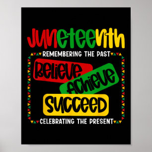 Juneteenth Is My Independence Day Believe Achieve Poster