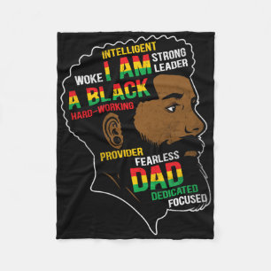 Juneteenth Is My Independence Day Black Dad Father Fleece Blanket