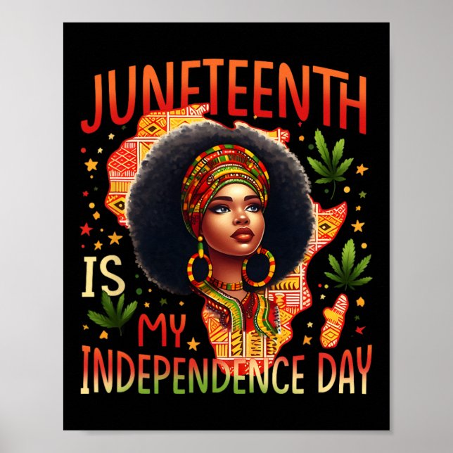 Juneteenth Is My Independence Day Black History Qu Poster (Front)